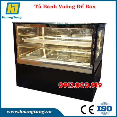Tủ Trưng Bày Bánh Kem Kính Vuông Để Bàn (New)