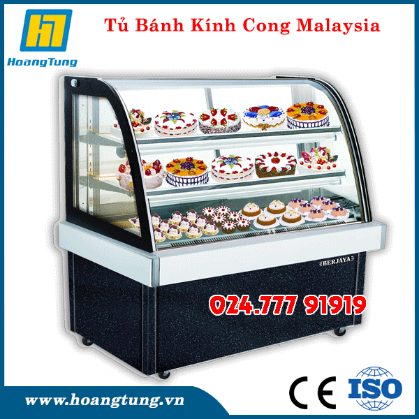 Tủ Bánh Kính Cong 3 Tầng Berjaya - Malaysia
