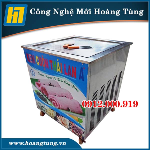 Máy Làm Kem Cuộn Đơn Chảo Vuông