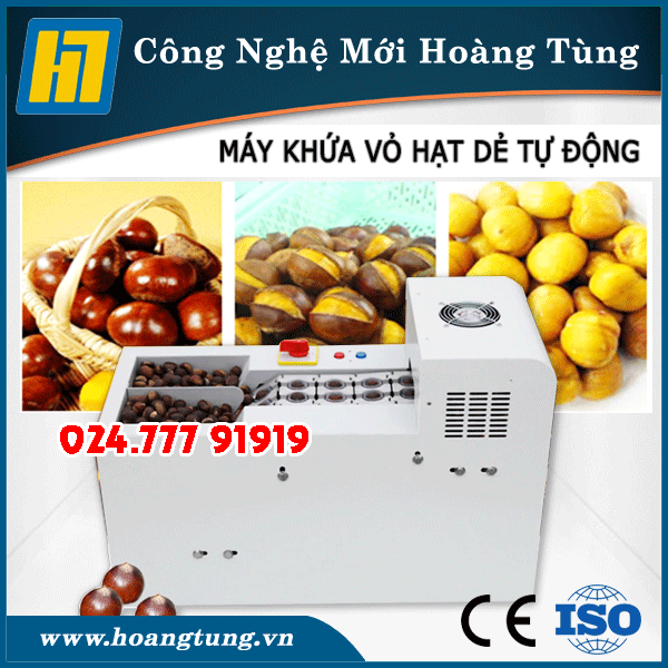 Máy Khứa Vỏ Hạt Dẻ Tự Động 2 Hàng