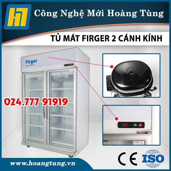 Tủ Mát Firger 2 Cánh Kính